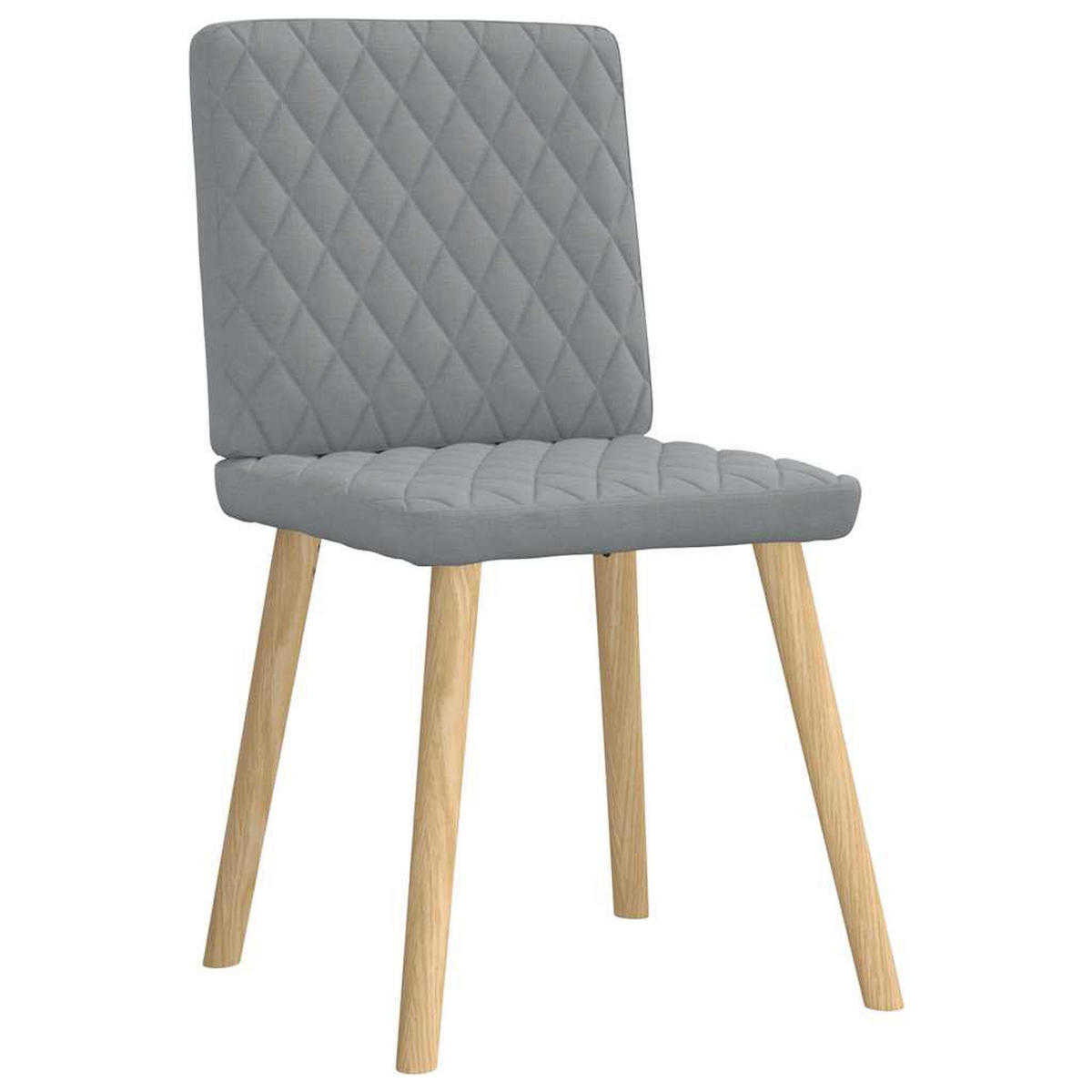 ESSZIMMERSTÜHLE 2 Stk. Hellgrau Stoff 45*54*86cm - Grau, Metall (45/86/54cm) - ZMH