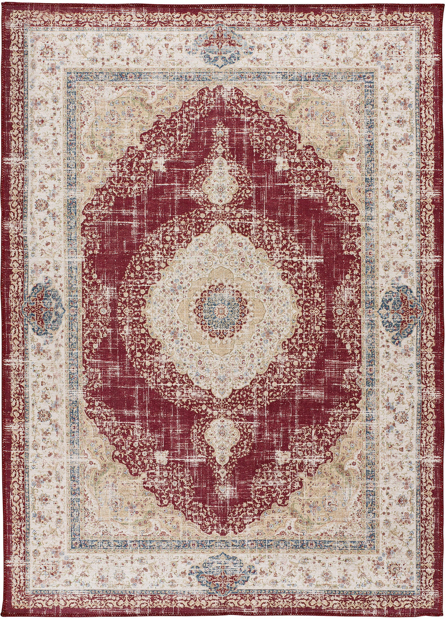 VINTAGE-TEPPICH Rot Neila 80/150 cm - Rot, Naturmaterialien/Textil (80/150cm) - Atticgo