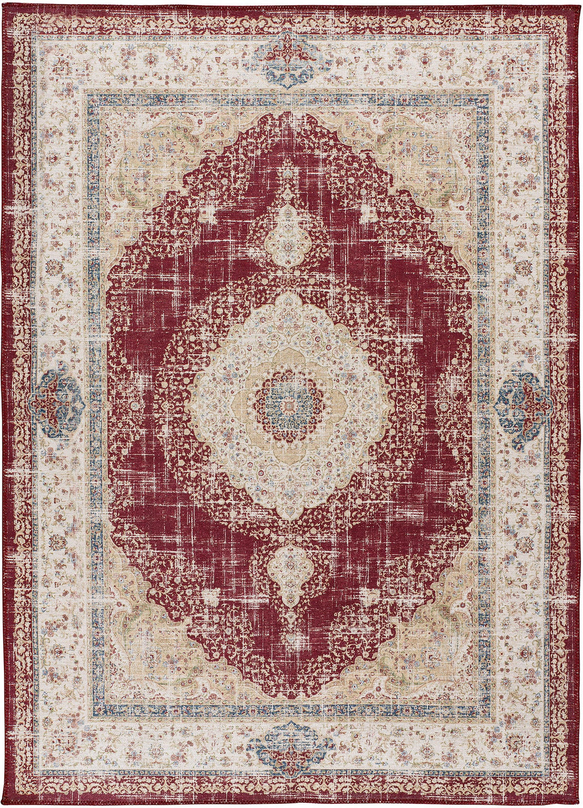 VINTAGE-TEPPICH Rot Neila 120/170 cm - Rot, Naturmaterialien/Textil (120/170cm) - Atticgo