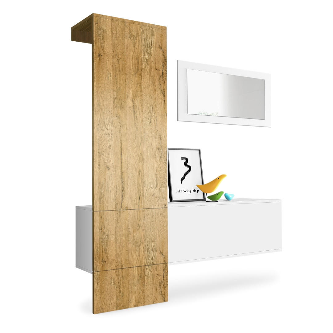 GARDEROBE Carlton Paneel in Eiche Nature - Eichefarben, Holzwerkstoff (156/193/35cm) - Vladon