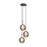 GALERIELEUCHTE Belluna 3-flammig Klar Ø 24cm - Klar, Glas (24/24/45cm) - s.luce