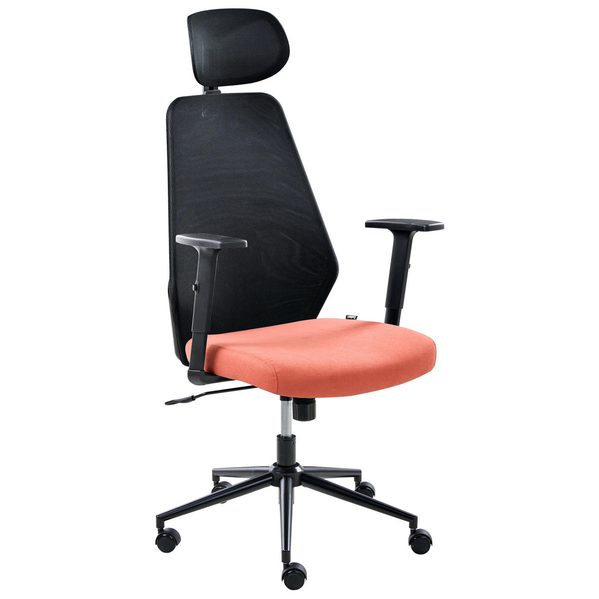 BÜROSTUHL Rot Oryn - Schwarz, Textil (71/111/65cm) - Beliani