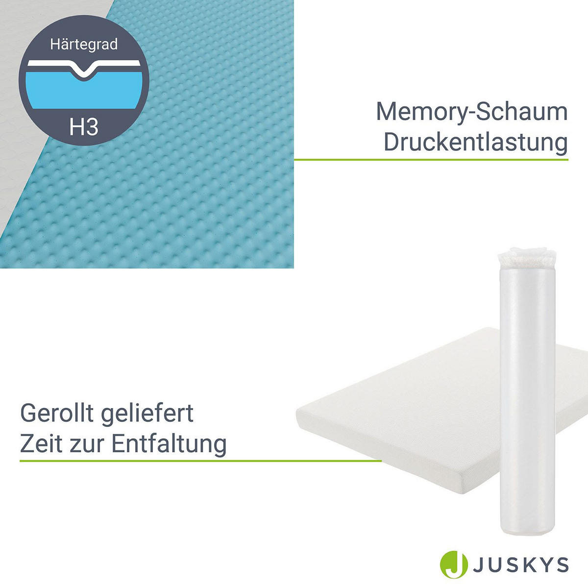 KALTSCHAUMMATRATZE 120x200 cm - Weiß, Textil (160/200cm) - Juskys