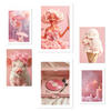 POSTER Set Mit 6 Ikonisches Pink, Kräftige Und Jugendliche Designillustration Ihres Zuhauses A3 & A4 Rahmenlos - Klar, Papier (29/3cm) - Nacnic