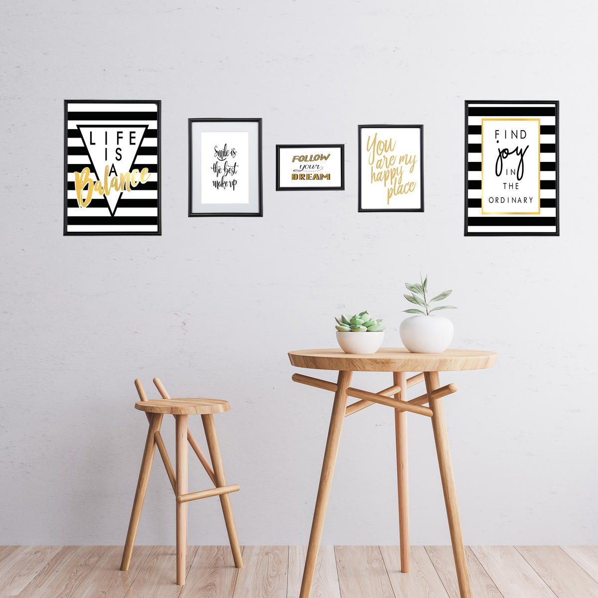 BILDERRAHMEN - Schwarz, Glas/Holzwerkstoff (11/16/2cm) - Relaxdays