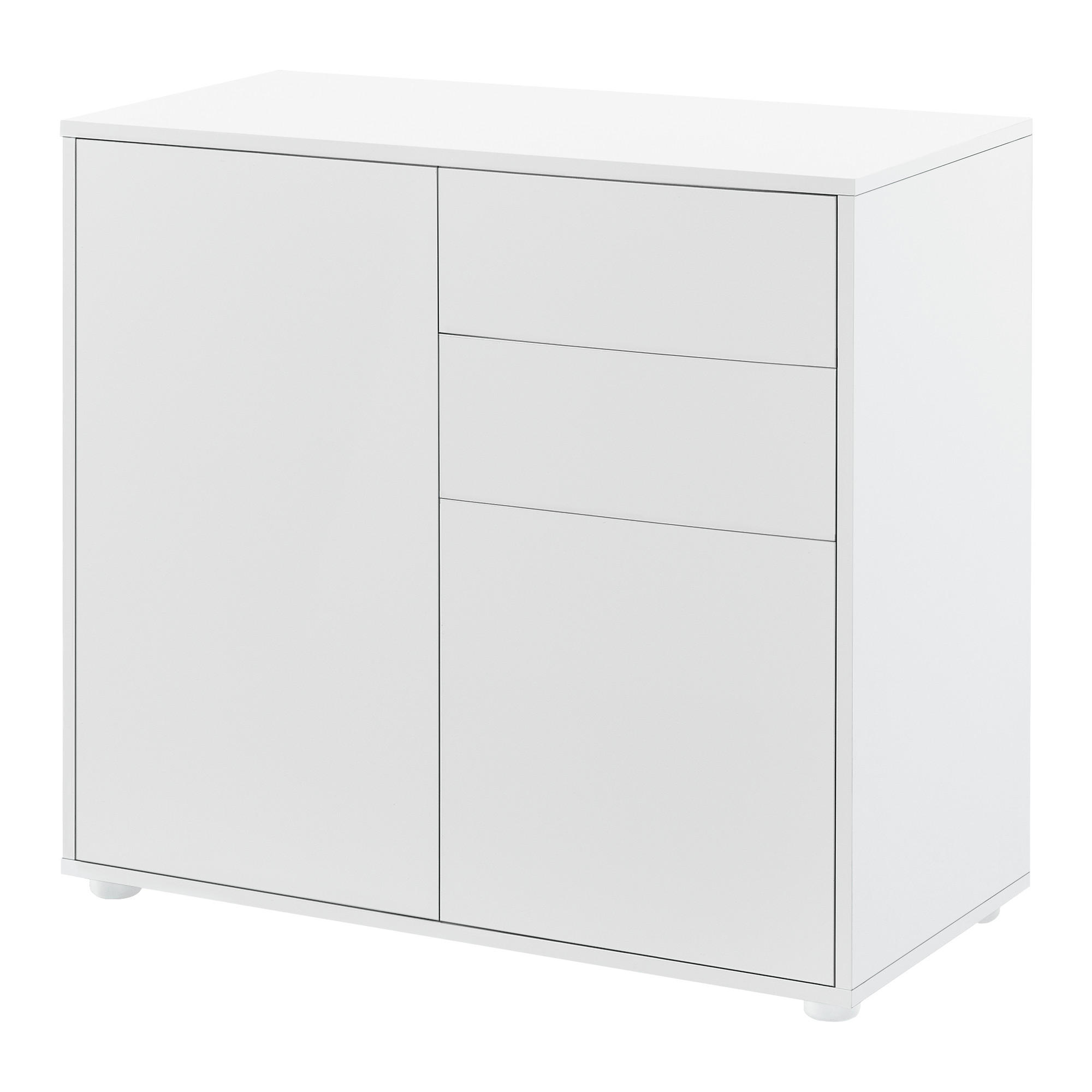 KOMMODE Paarl 2-türig - Weiß, Holzwerkstoff (79/74/36cm) - [en.casa]