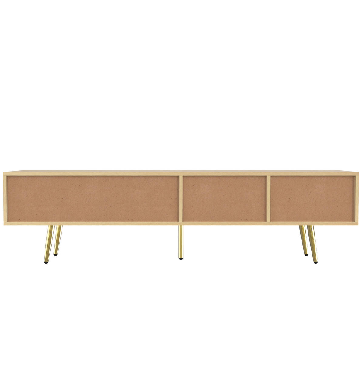 TV-BOARD aus MDF und Spanplatte 160x36x42 cm Holzfarbe mit 2 Schubladen, 2 Türen und offenen Fächern - Braun, Holzwerkstoff (160/42/36cm) - Modfu