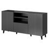 KOMMODE Vamos Grey 150 - Anthrazit/Schwarz, Holzwerkstoff/Kunststoff (151/83/42cm) - MIRJAN24