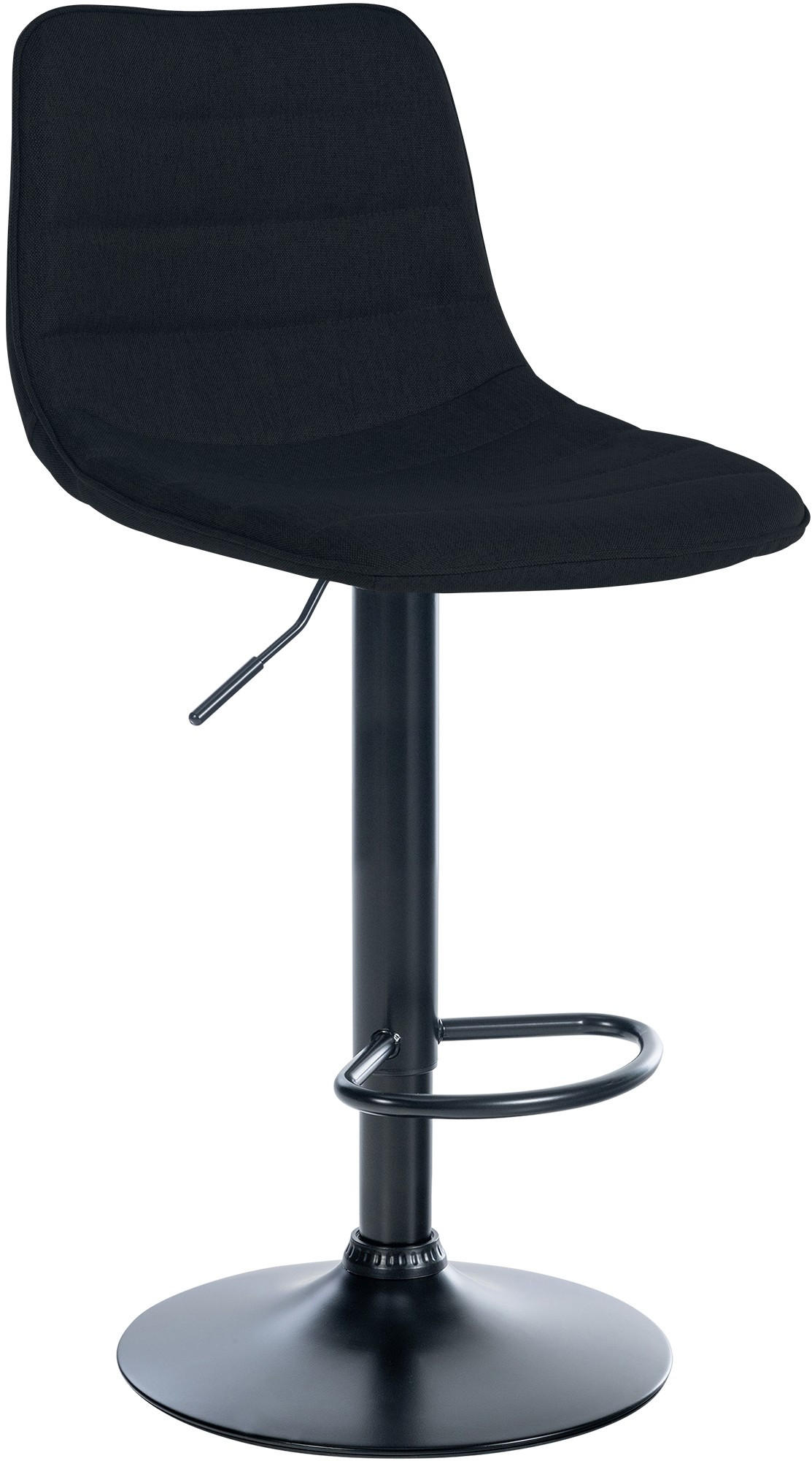 BARHOCKER Stoff schwarz - Schwarz, Textil/Metall (45/89/46cm) - CLP