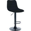 BARHOCKER Stoff schwarz - Schwarz, Textil/Metall (45/89/46cm) - CLP