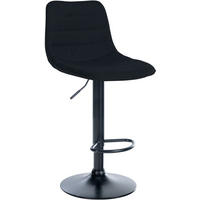BARHOCKER Stoff schwarz - Schwarz, Textil/Metall (45/89/46cm) - CLP