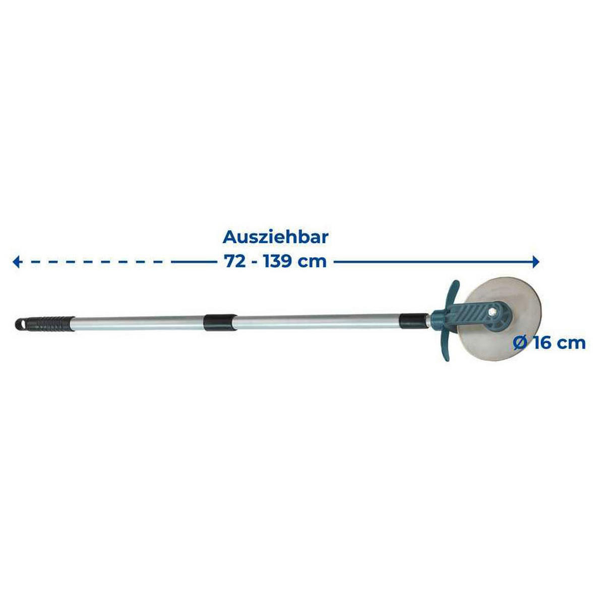 RASENKANTEN-ROLLER Rasenschneider - Silberfarben, Metall (5.5/139/15cm)