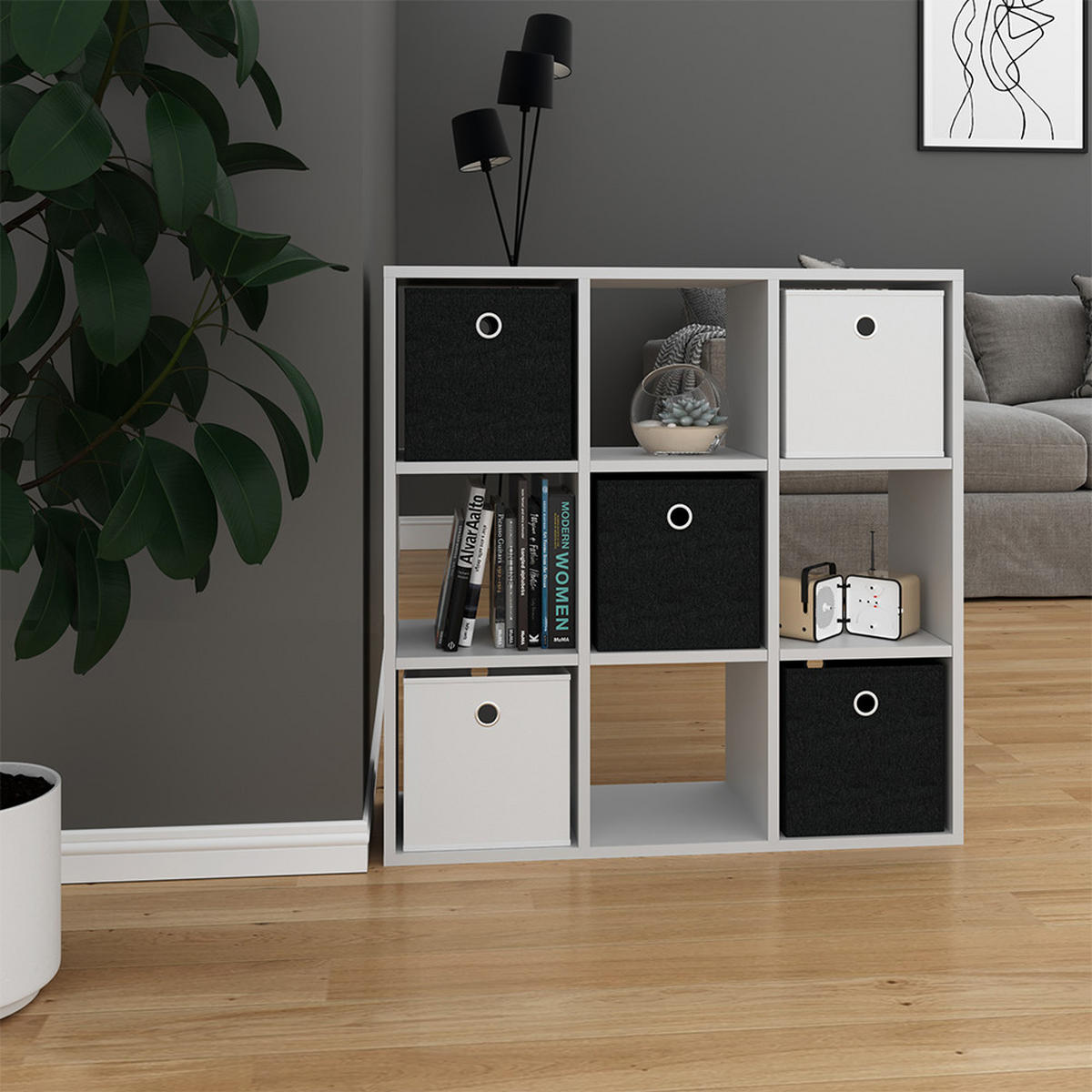 RAUMTEILER Hylda Weiß 82.8 x 82.8 cm - Weiß, Holzwerkstoff (82.8/82.8/26cm) - Vicco