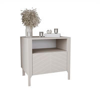 Nachttisch LUMI, Kaschmir - Kaschmir, Holzwerkstoff (54/57/41cm) - Lookway