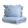 BETTWÄSCHE Morain blau mit Spitze 220/200 cm - Blau, Textil (220/200cm) - Homla