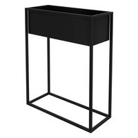 VÁZAČ NA KVĚTINY 60 x 25 x 78 cm, obdélníkový, černý, z kovu - černá, kov (60/25/78cm) - ML-DESIGN