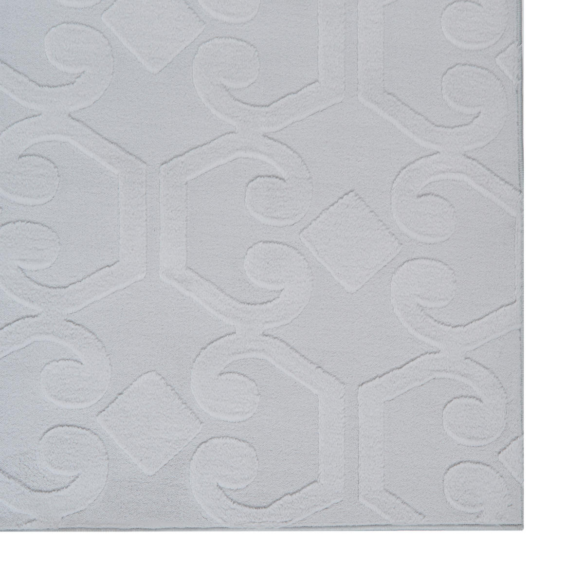 TEPPICH Hellgrau 160/230 cm Gannett - Hellgrau/Grau, Textil (160/230cm) - Beliani