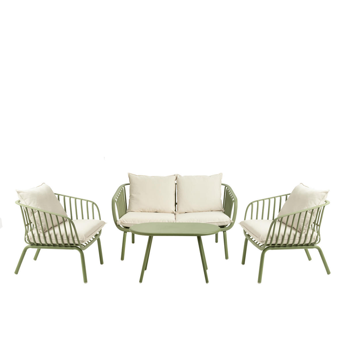 GARTENSET Madeira Grün - Grün, Metall - Kenay Home