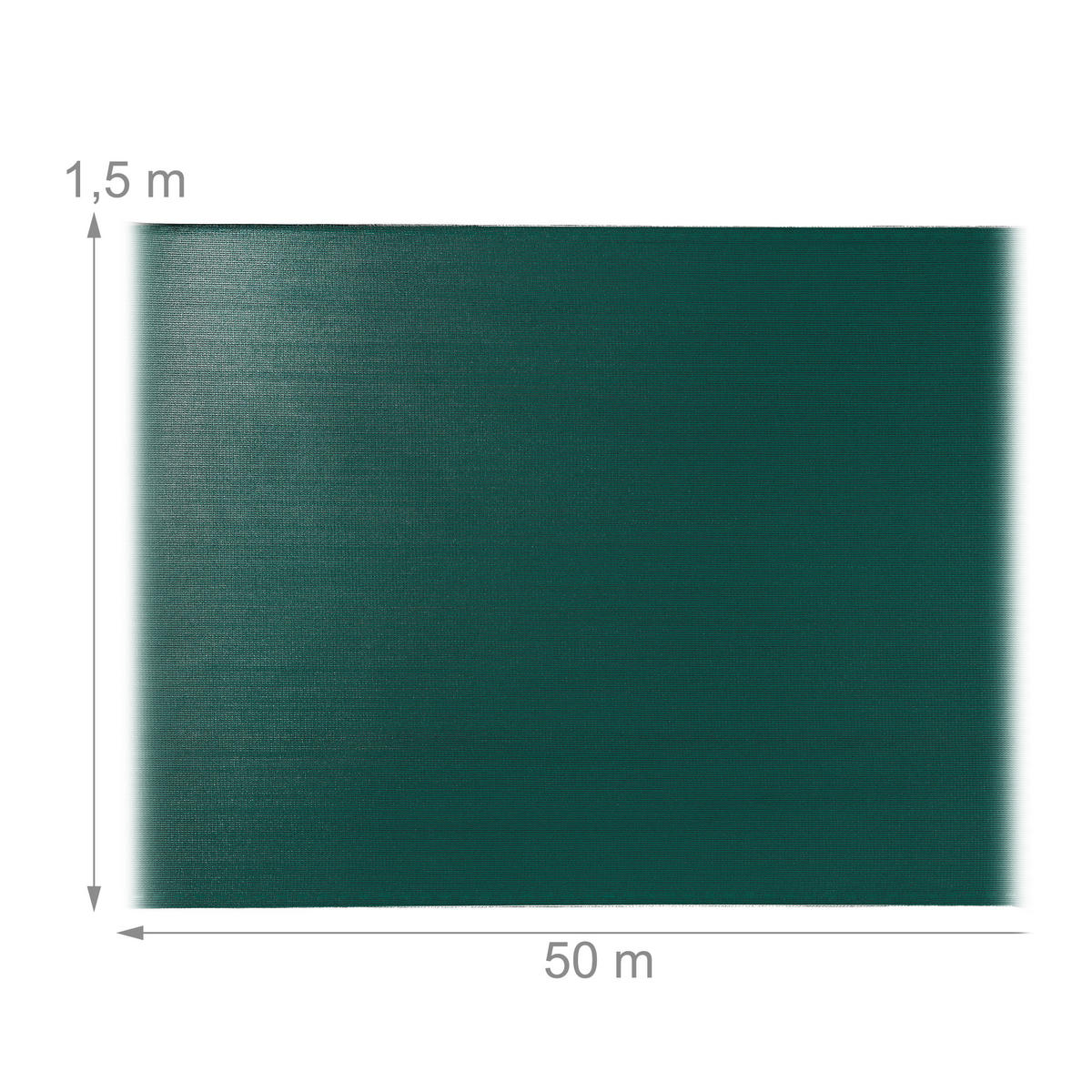 ZAUNBLENDE - Dunkelgrün, Kunststoff (5000/150cm) - Relaxdays