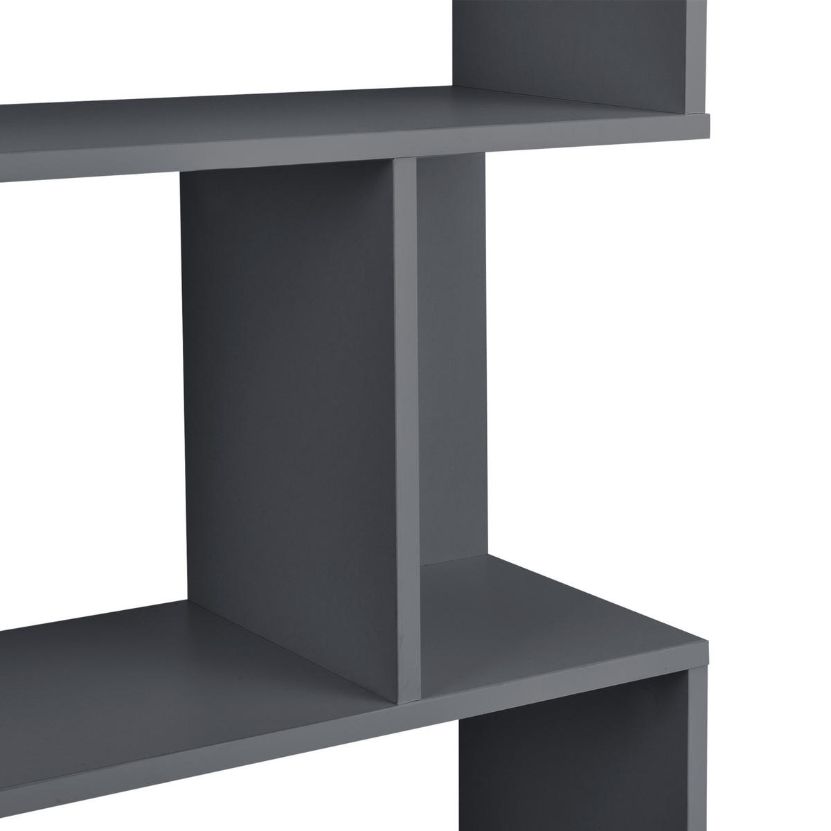 BÜCHERREGAL Borrby - Dunkelgrau, Holzwerkstoff (80/192/24cm) - [en.casa]