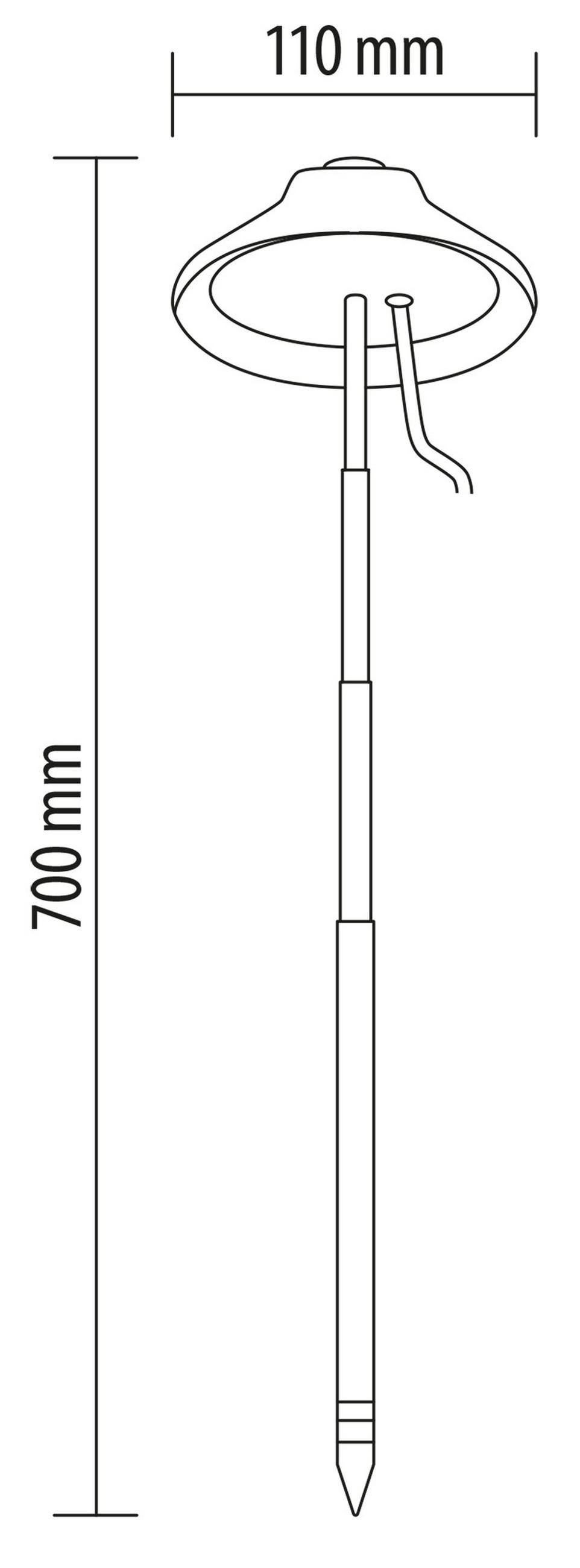 LED-PFLANZENLEUCHTE 2er-Set Pflanzenlicht mit Teleskopstab Gelb - Gelb, Kunststoff (11/70/11cm) - Northpoint