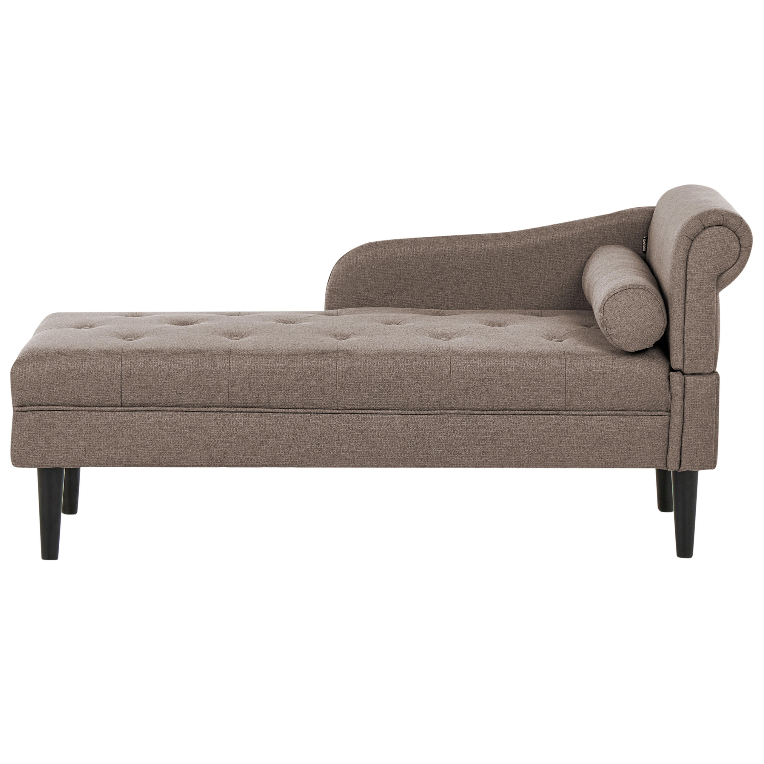 CHAISELONGUE-RECHTSSEITIGE Stoff Taupe Yvoire - Taupe/Beige, Textil (68/72/151cm) - Beliani