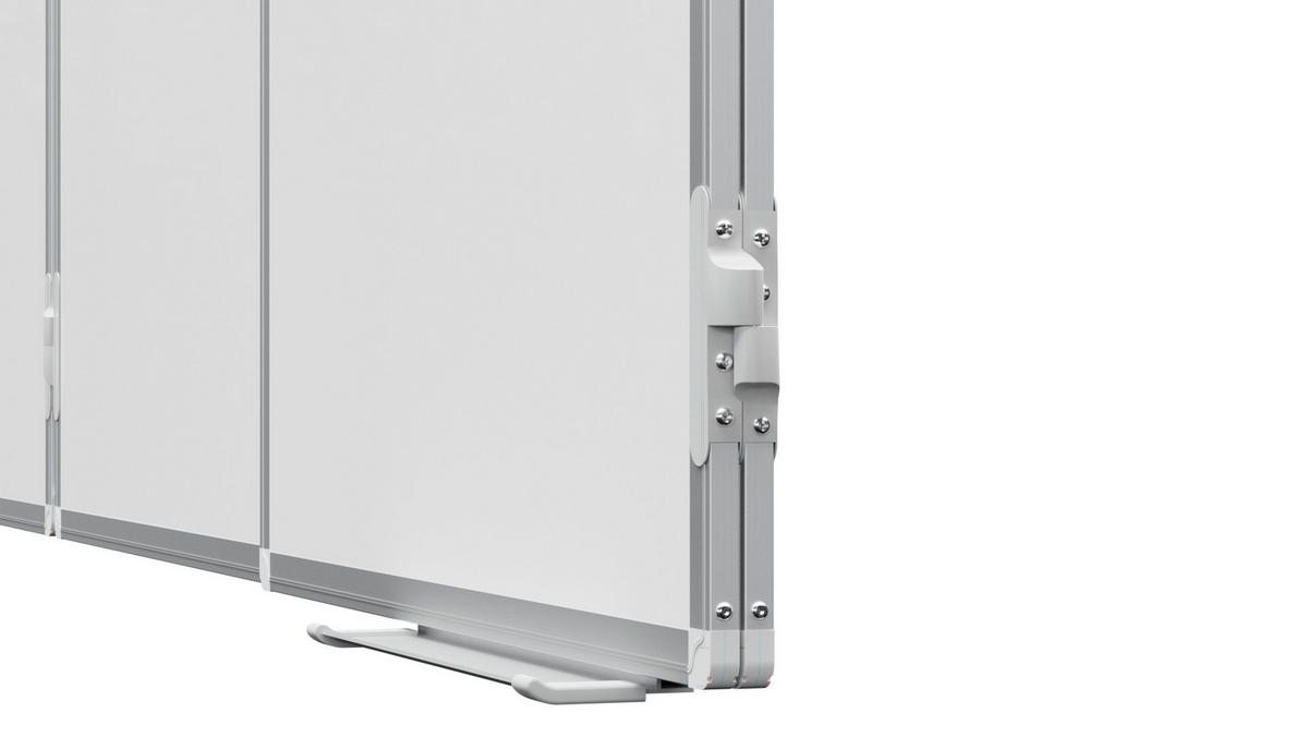 MAGNETISCHES Whiteboard Klapptafel 5-flächig 100x200//400cm - Weiß, Metall (100/400/1.3cm) - ALLboards