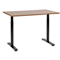 SCHREIBTISCH braunschwarz 120/72 cm manuell höhenverstellbar Destin IV - Dunkelbraun/Schwarz, Holz (72/120/74cm) - Beliani