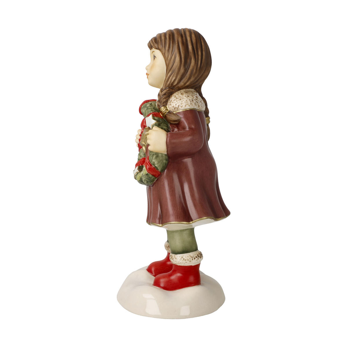 DEKOFIGUR Ein Kranz zum Advent, Steingut, Bunt, 14.5 cm - Multicolor, Keramik (6/14.5/7cm) - Goebel