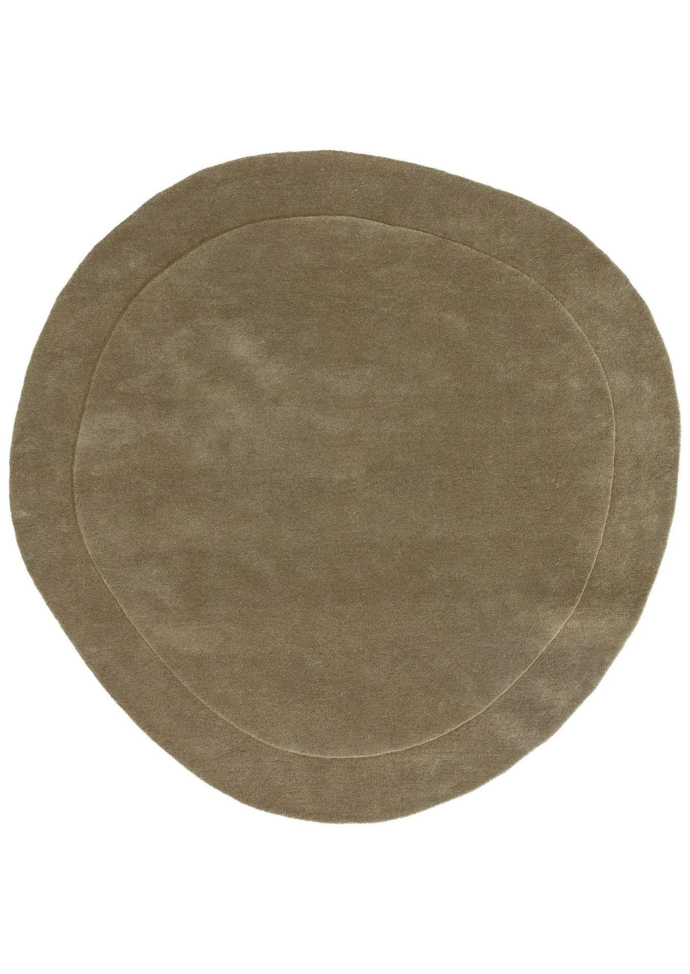 WOLLTEPPICH Shape Hellgrün ø 200 cm rund - Grün, Textil (200/1cm) - KUNSTLOFT