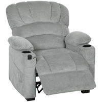 RELAXSESSEL Polyester Grau - Schwarz/Grau, Textil/Metall (90/105/96cm) - HOMCOM