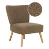 SESSEL Bouclé Braun Vaasa - Hellbraun/Braun, Textil (61/85/60cm) - Beliani
