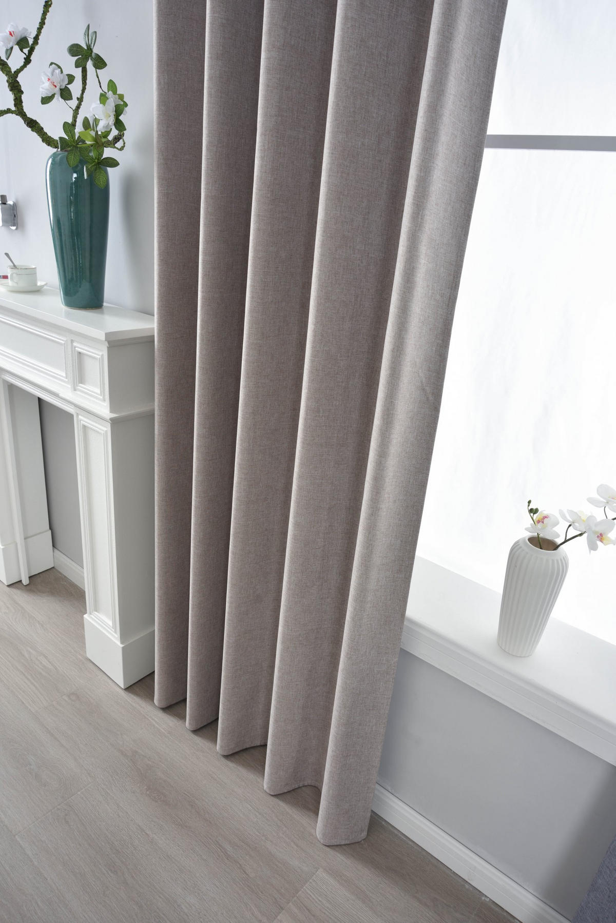 VORHANG BOSTON DARK HxB 175x140 cm Taupe - Taupe, Textil (140/175cm) - Gardinenbox