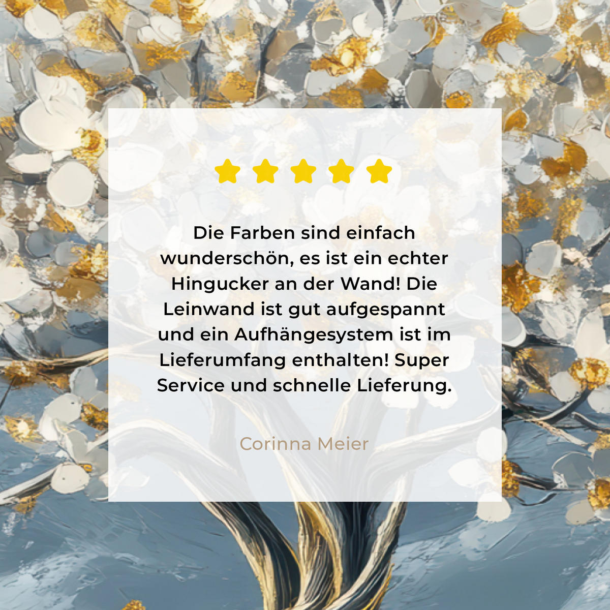 LEINWANDBILD Baum - Winter - Baum des Lebens - Modern - Gold Groß 140x90 cm - Goldfarben, Textil (140/90cm) - MuchoWow