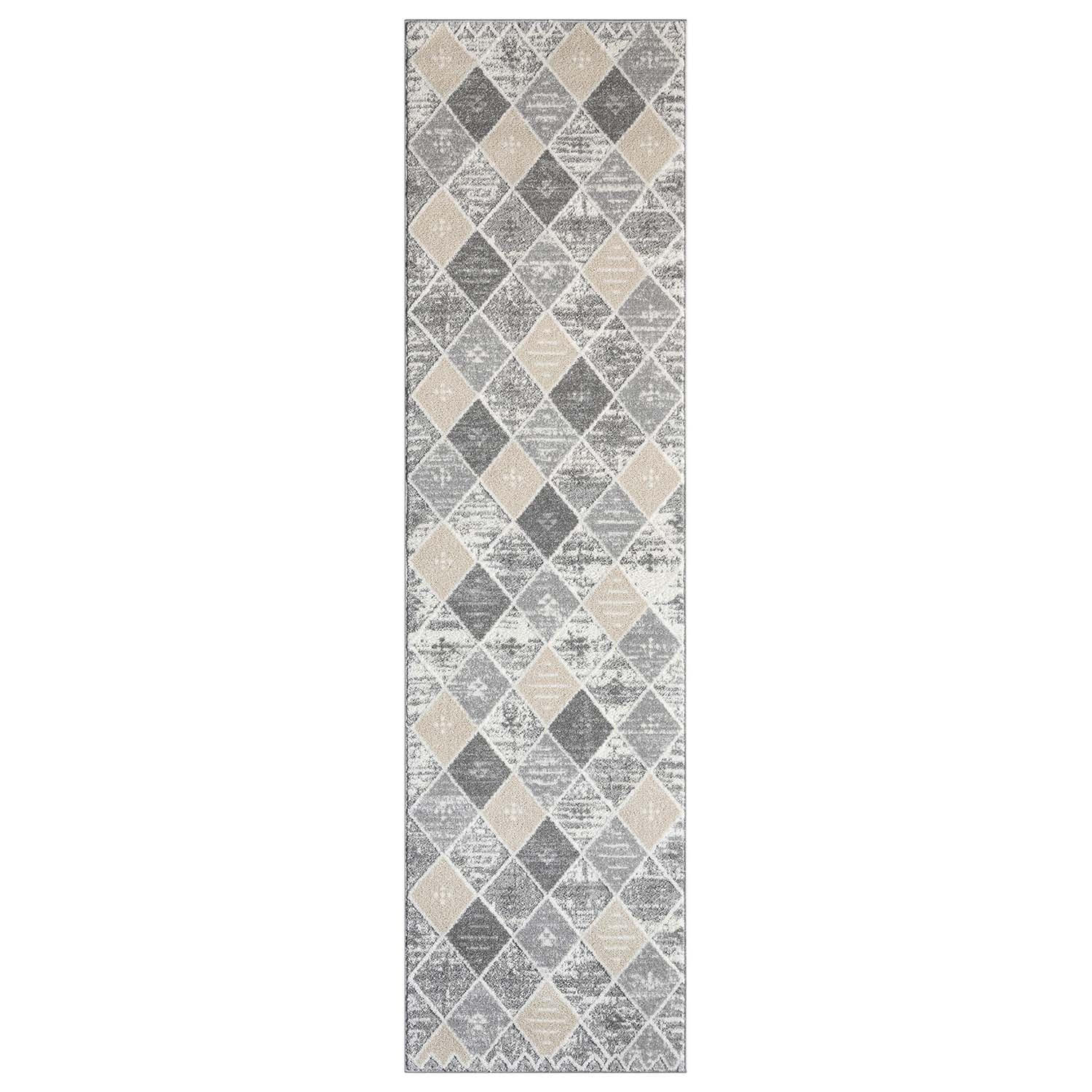 KURZFLOR-TEPPICH Flair 179 Grau 80x300 cm - Grau, Textil (80/300cm) - carpet city