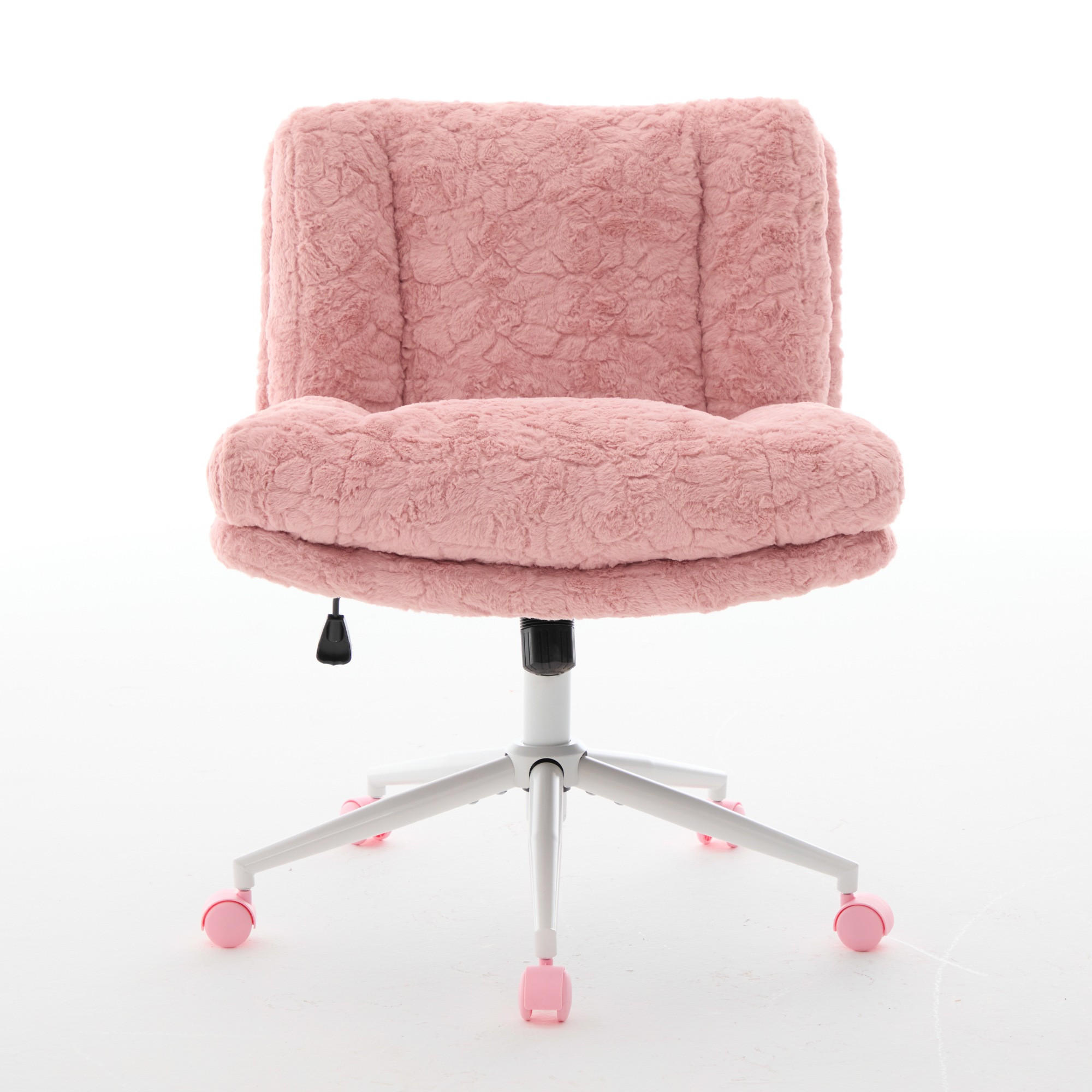 SCHREIBTISCHSTUHL Rosa 63/67/94 cm höhenverstellbar - Pink, Metall (63/94/67cm) - PANGIVO