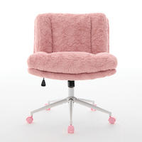 SCHREIBTISCHSTUHL Rosa 63/67/94 cm höhenverstellbar - Pink, Metall (63/94/67cm) - PANGIVO