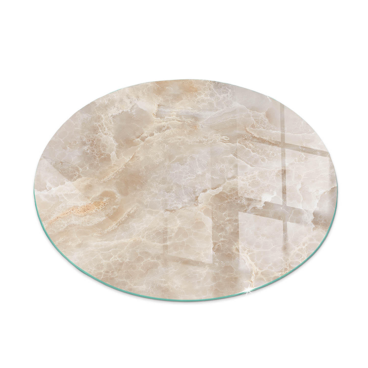 ArtPrintCave Glasplatte Beige 90x90x0.4 cm