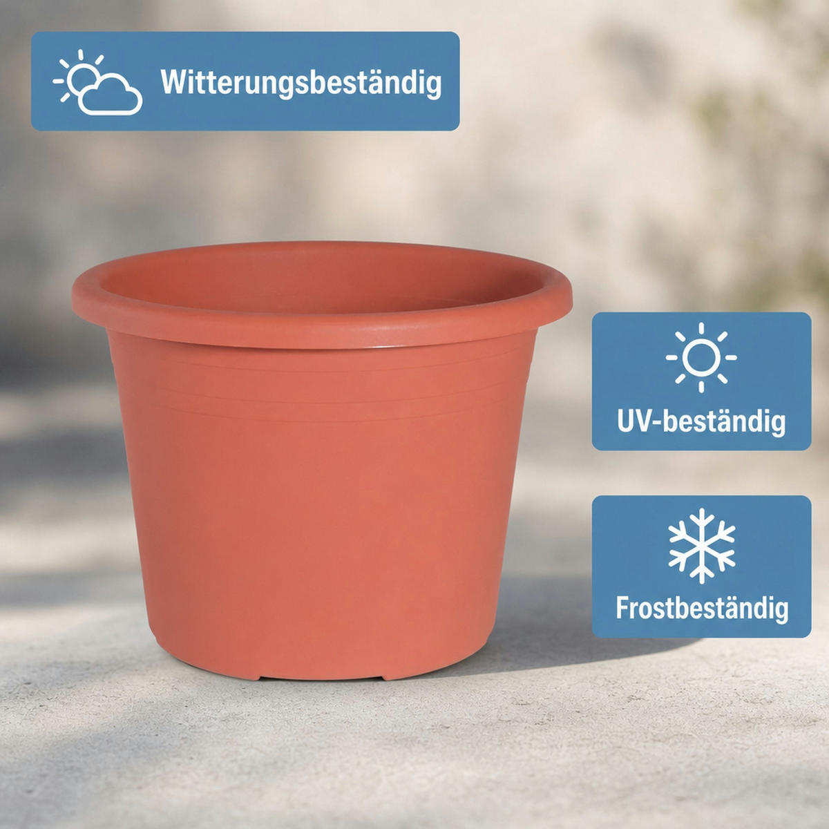 BLUMENTOPF 60 cm terracotta - Terracotta, Kunststoff (65cm) - BONI-SHOP