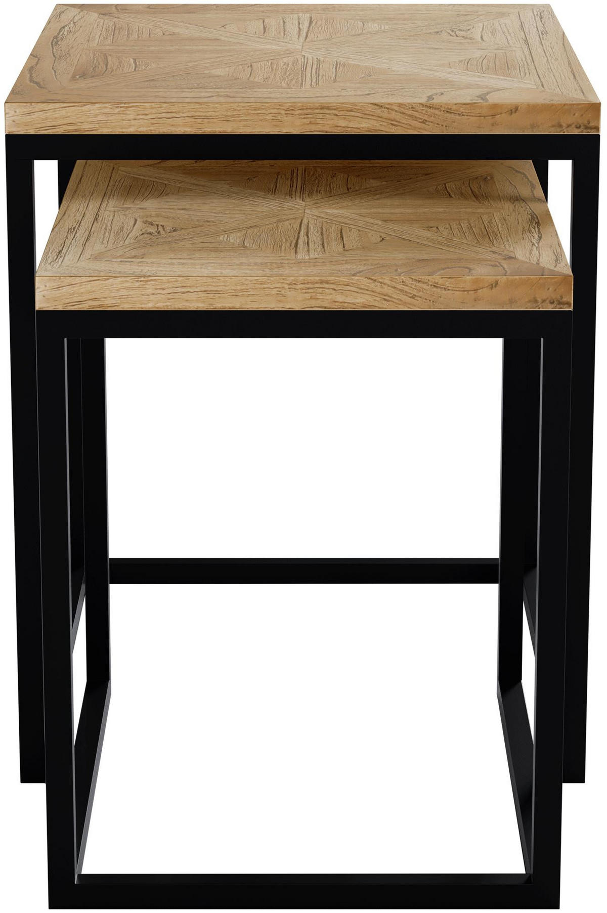 BEISTELLTISCH Bosse 2er Set eckig 48x38x47cm Holz Natura Kleiner - Naturfarben, Holz (38/48/47cm) - DELUKE