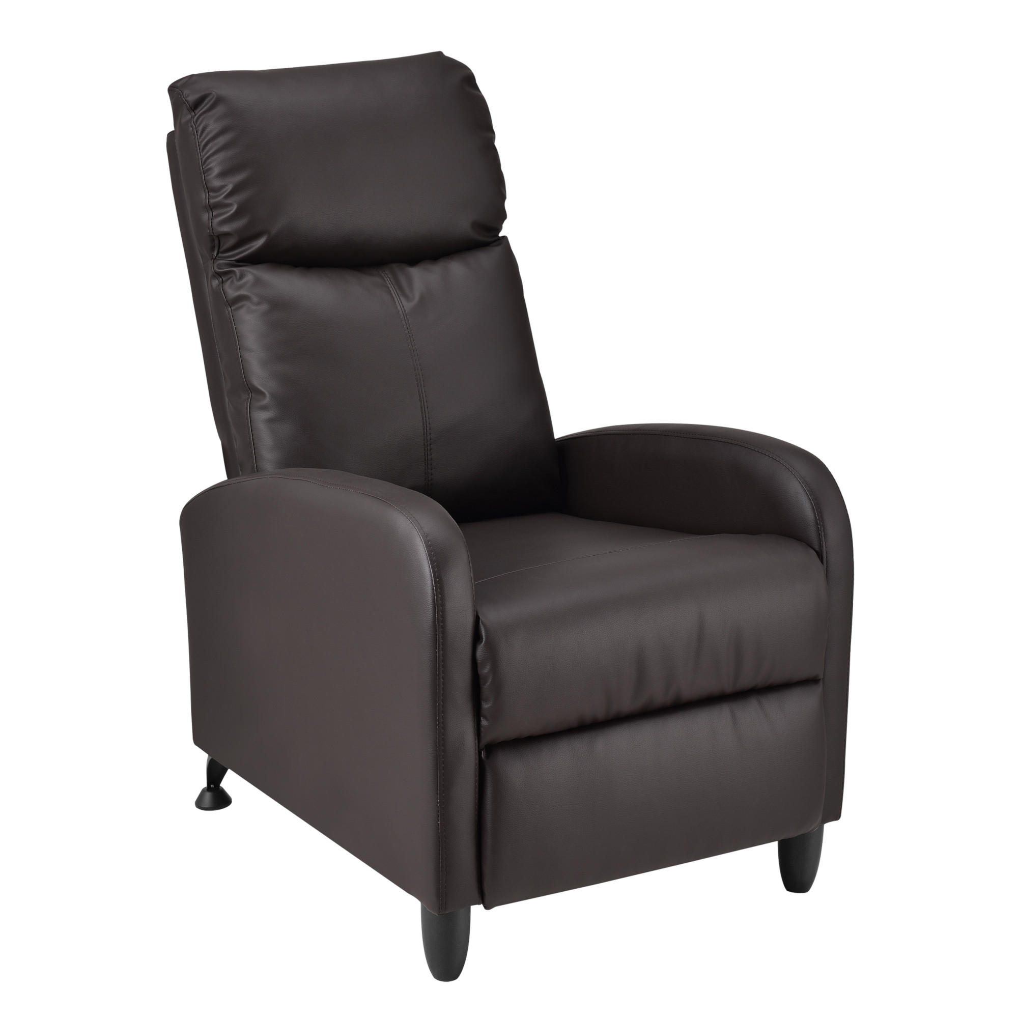 POLSTERSESSEL Bregenz Kunstleder Braun - Braun, Textil (60/102/92cm) - [en.casa]