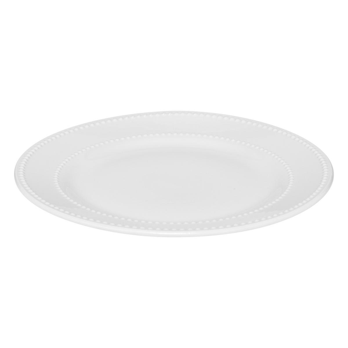 ESSGESCHIRR Porzellan Set Pearl Weiß 27/27/2,9 cm - Weiß, Keramik (27cm) - Secret de Gourmet