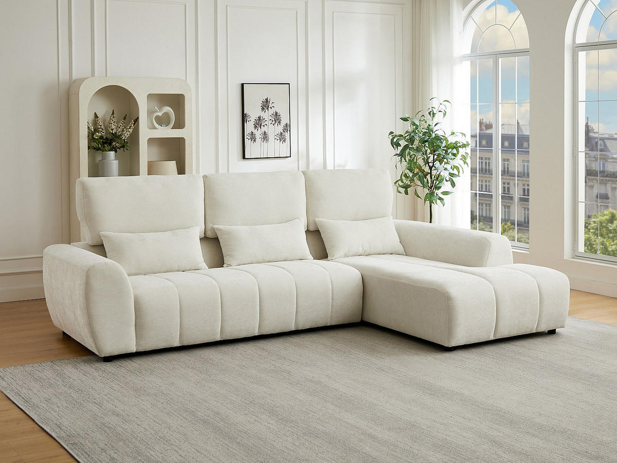SOFA ohne Schlafmöglichkeit - -Sitzer - Stoff - Beige - - Beige, Textil (303/103/196cm) - Vente-Unique