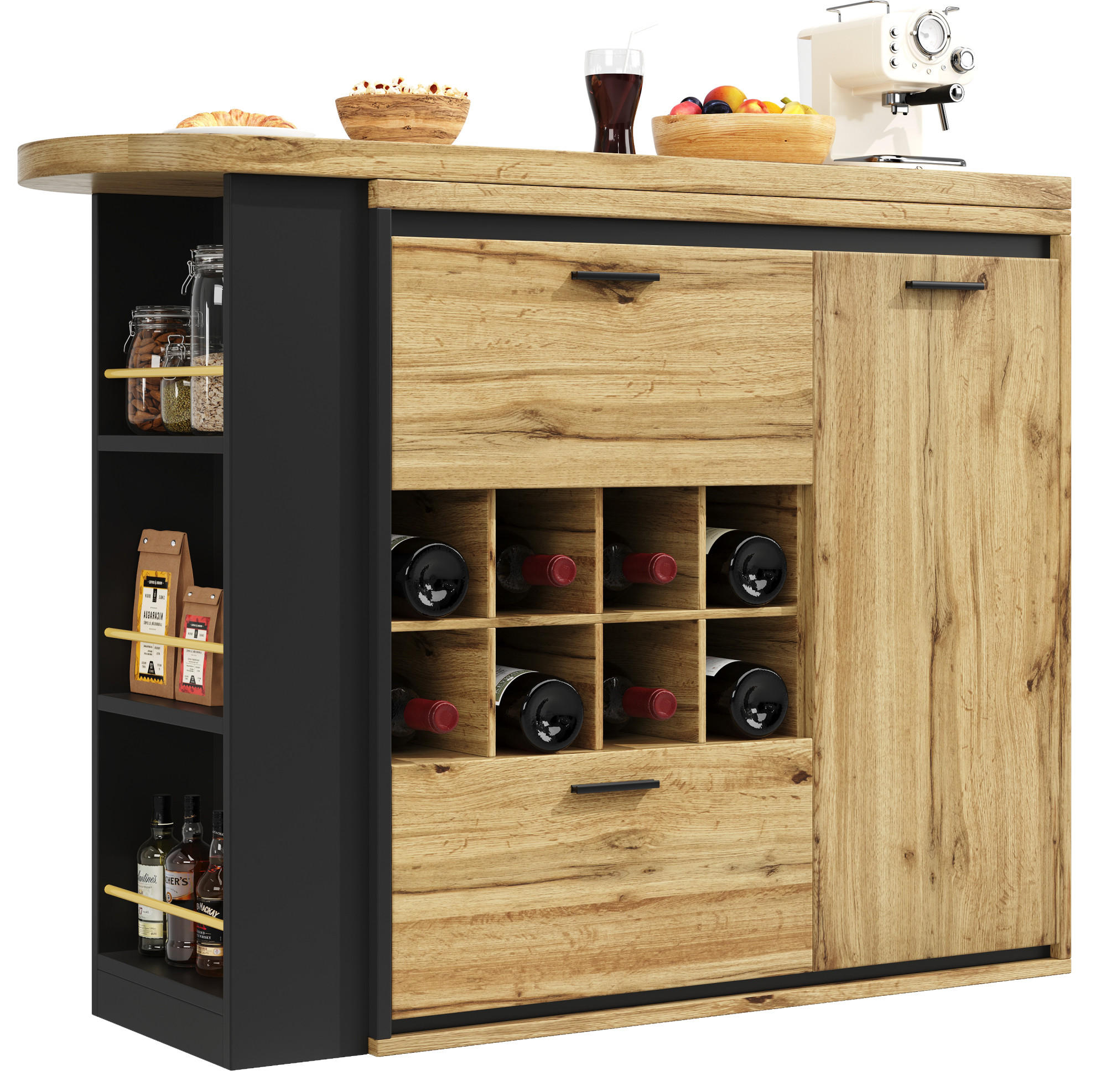 Meubliv Esstisch Braun 39x105x138 cm