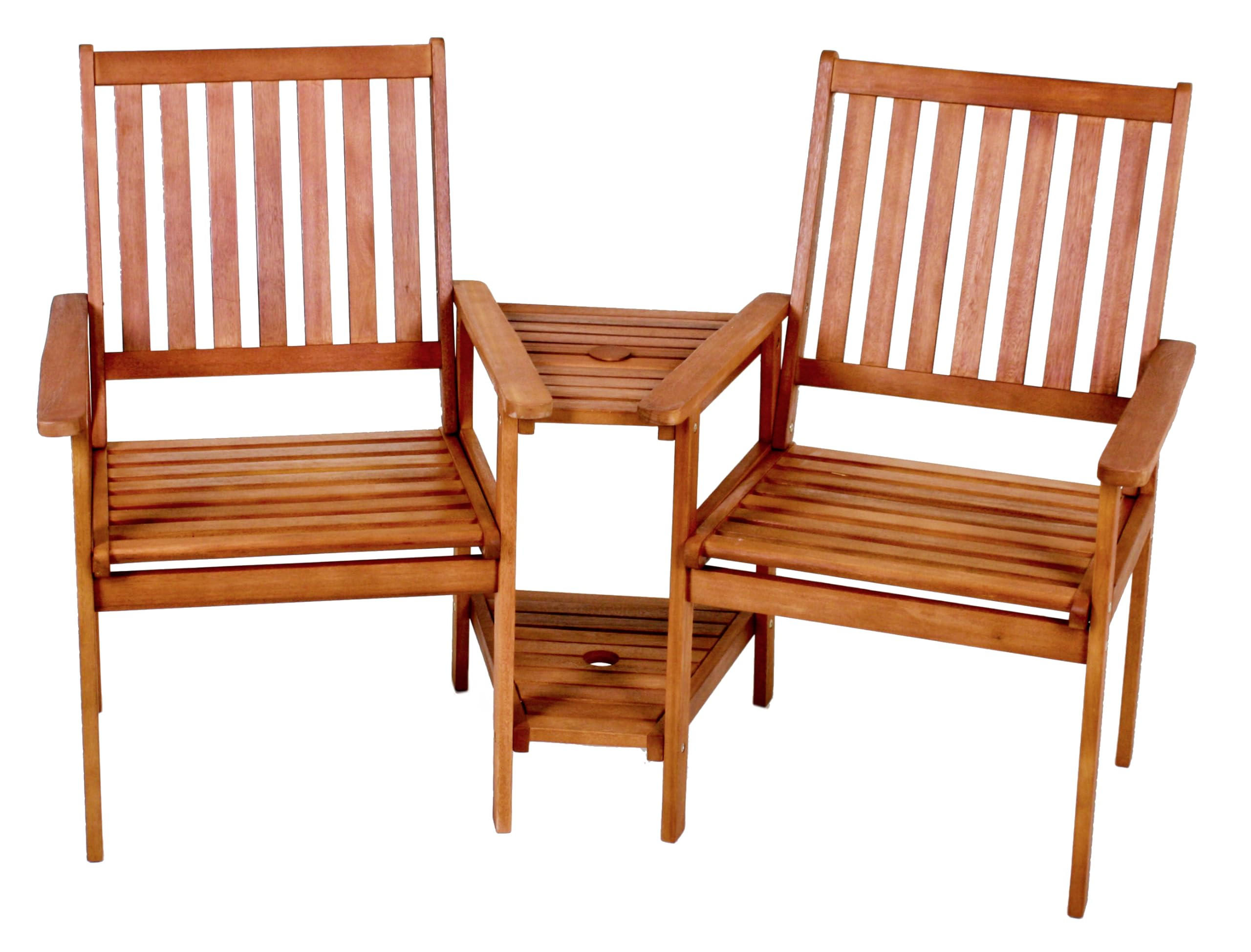 GARTENSTUHL Verona Relaxsessel - Braun, Holz (160/96/77cm) - DELUKE