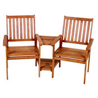 GARTENSTUHL Verona Relaxsessel - Braun, Holz (160/96/77cm) - DELUKE