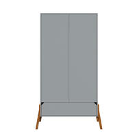 SKŘÍŇ 2DVEŘOVÁ Grey - šedá, kompozitní dřevo (117/199/50cm) - Petits-meubles