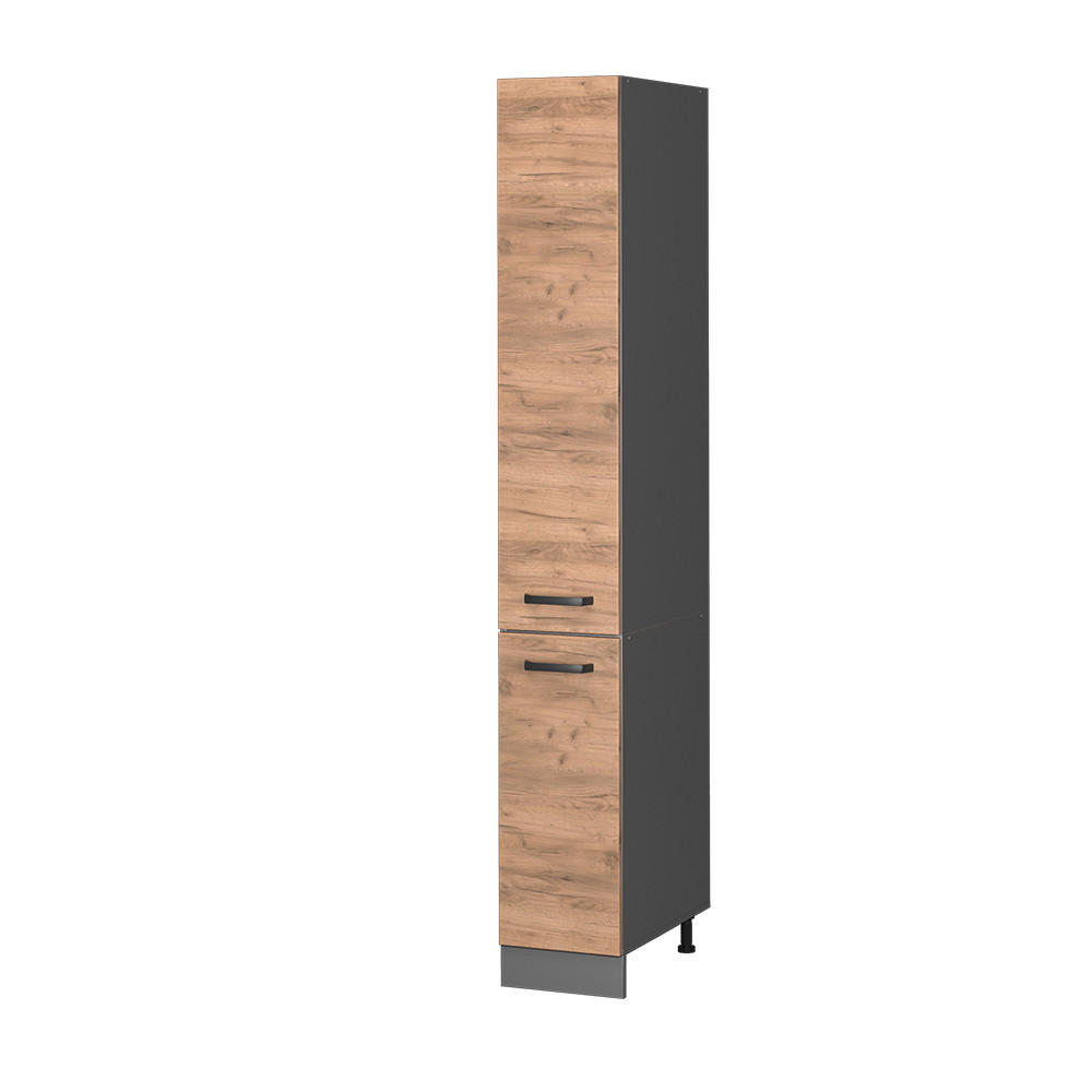 APOTEKARSKÅP R-Line Goldkraft ek 30 cm Honungsek, Antracit 206.8/30/57.2 cm