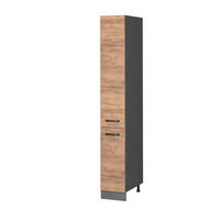APOTHEKERSCHRANK R-Line Goldkraft Eiche 30 cm - Anthrazit/Eiche Wotan, Holzwerkstoff (30/206.8/57.2cm) - Vicco