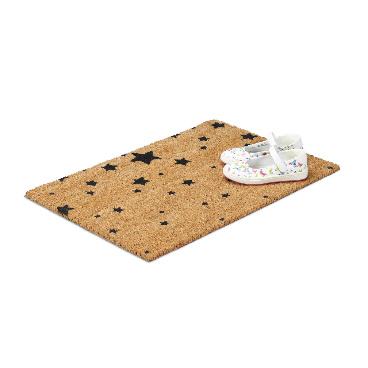 FUSSMATTE - Hellbraun, Kunststoff/Textil (60/40cm) - Relaxdays